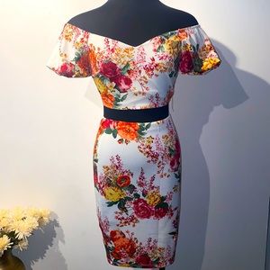 2 piece skirt set with puffy sleeves